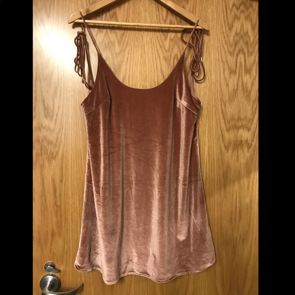 Rose Gold Velvet Party Dress